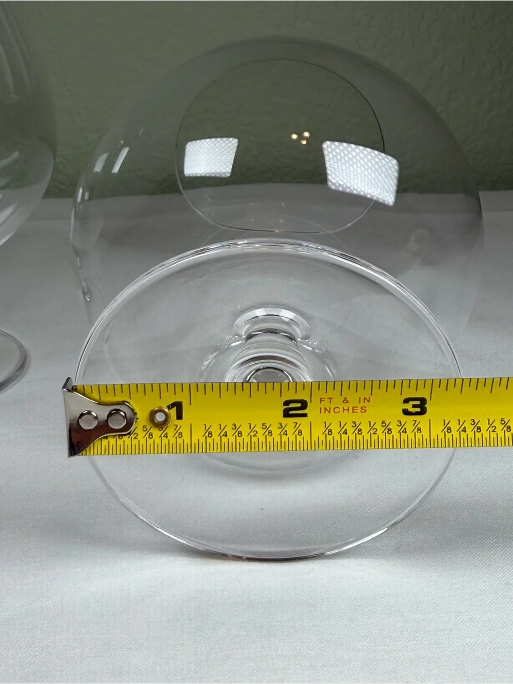 Vintage Large Clear Brandy Snifter Oversized Wine Balloon Glasses Set of 4